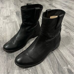 Frye Anna Short Boots Black Leather Sz 7.5